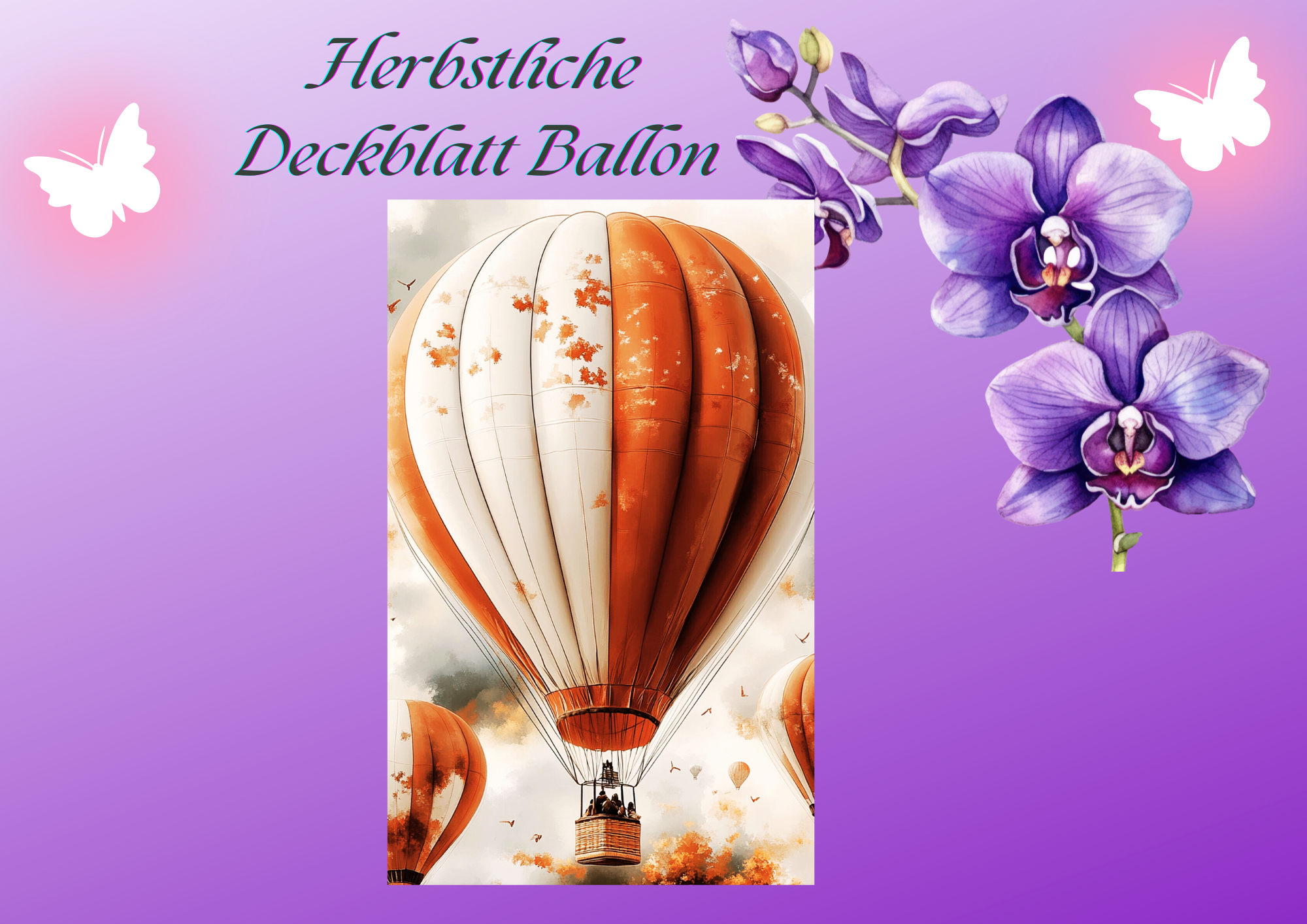 Herbst Deckblatt Ballon